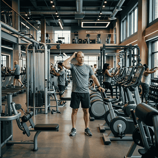 Atleta treinando sem direção