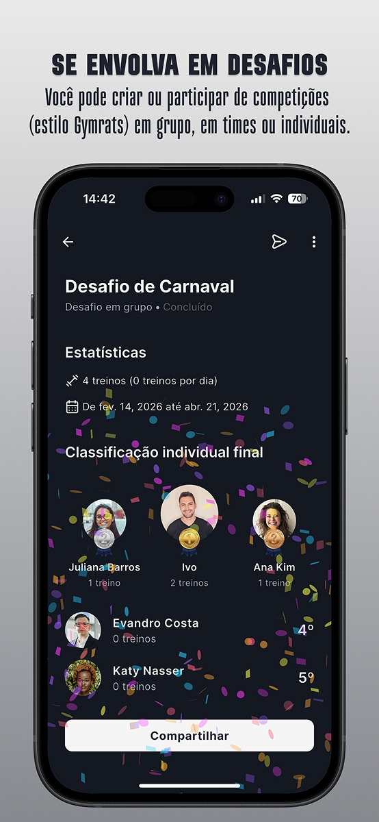 Interface do Endor Fitness para personal trainers - Tela 11