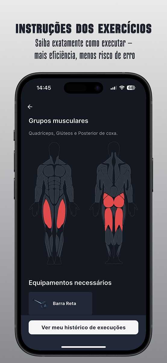 Interface do Endor Fitness para atletas independentes - Tela 5