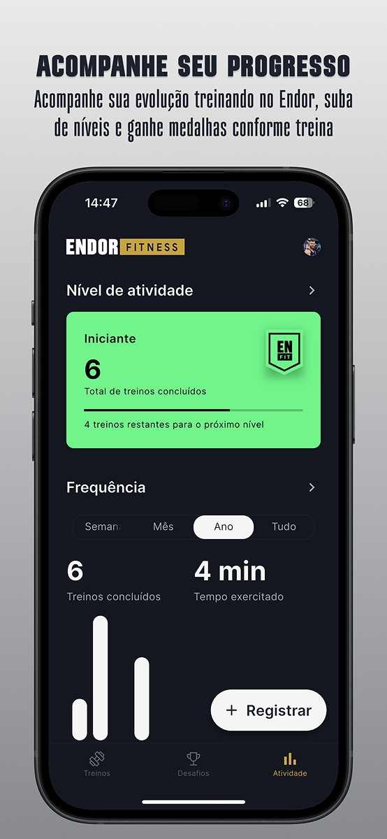 Interface do Endor Fitness para personal trainers - Tela 8