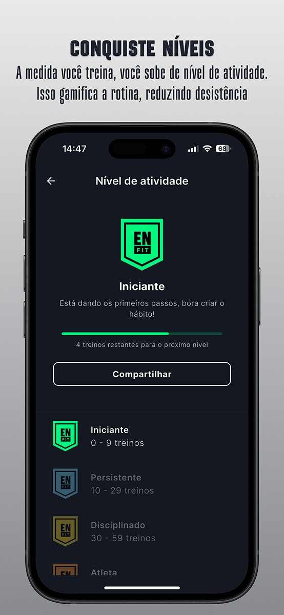 Interface do Endor Fitness para personal trainers - Tela 9